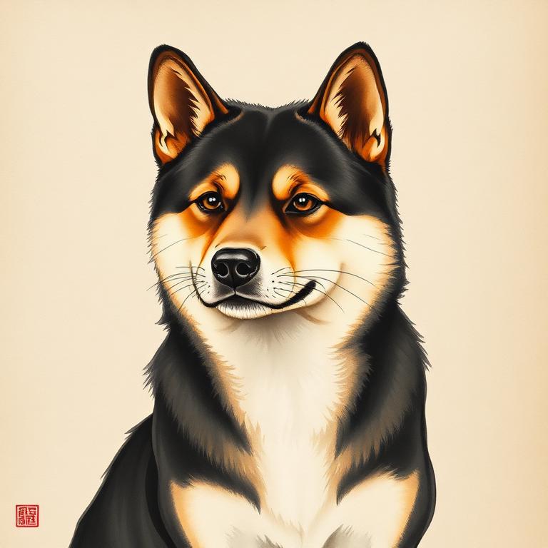 Tsukihi, shiba inu portrait